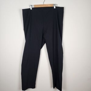 Franne Golde Classic Fit Made In USA Black Straight Leg Pants Women's Size 24